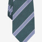 Gravata de seda listrada clássica masculina Tasso Elba, verde, tamanho regular