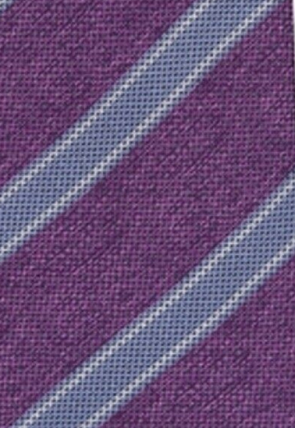 Gravata de seda listrada masculina Tasso Elba, roxa, tamanho único