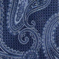 Gravata masculina clássica de seda paisley Tasso Elba, tamanho azul-marinho, regular