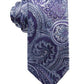 Gravata de seda paisley clássica masculina Tasso Elba, roxa, tamanho regular