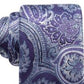 Gravata de seda paisley clássica masculina Tasso Elba, roxa, tamanho regular