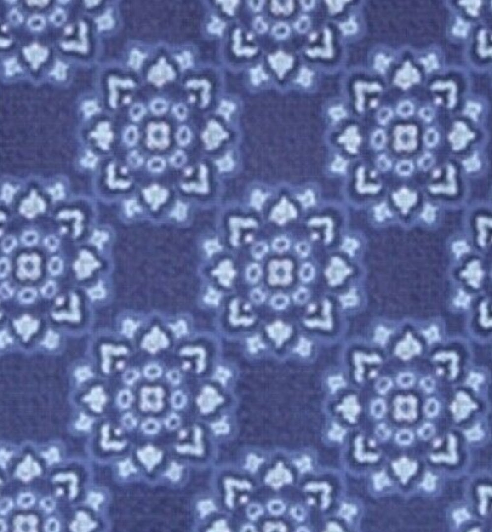 Gravata de seda medalhão masculina Tasso Elba azul tamanho único