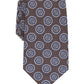 Gravata de seda medalhão clássica masculina Tasso Elba, marrom, tamanho regular