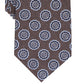 Gravata de seda medalhão clássica masculina Tasso Elba, marrom, tamanho regular