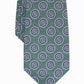 Gravata de seda medalhão clássica masculina Tasso Elba, verde, tamanho regular