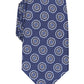 Gravata de seda medalhão clássica masculina Tasso Elba, tamanho azul marinho, regular
