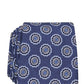 Gravata de seda medalhão clássica masculina Tasso Elba, tamanho azul marinho, regular