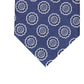 Gravata de seda medalhão clássica masculina Tasso Elba, tamanho azul marinho, regular
