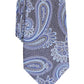 Gravata de seda paisley masculina Tasso Elba cinza tamanho regular