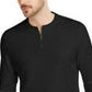 Camisa térmica masculina Alfani com zíper de um quarto, preta, tamanho extra grande