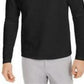 Camisa térmica masculina Alfani com zíper de um quarto, preta, tamanho extra grande