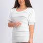Suéter feminino Maison Jules com mangas bufantes, branco brilhante, tamanho X-S