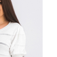 Suéter feminino Maison Jules com mangas bufantes, branco brilhante, tamanho X-S