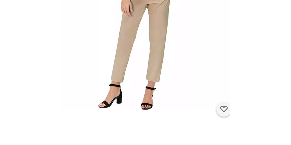 Calça Cropped Paperbag Feminina Maison Jules Bege Tamanho P