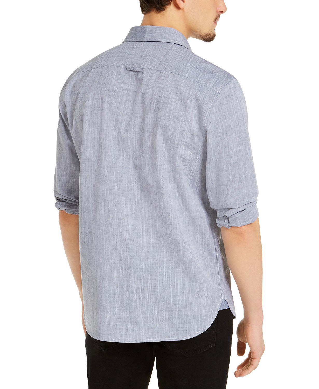 Camisa masculina Kevin Regular-Fit Chambray Sun + Stone, tamanho médio