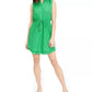 Vestido feminino sem mangas com bainha dupla estampada Maison Jules, verde, tamanho XX-G