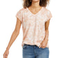 Camiseta feminina com estampa gráfica e medalhão Style &amp; Co, rosa, tamanho 2, extra grande