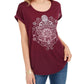 Camiseta feminina gráfica Style &amp; Co, roxa, tamanho pequeno
