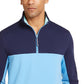Moletom Club Room Masculino Regular Fit Colorblocked com Zíper 1/4 Azul Escuro Tamanho P