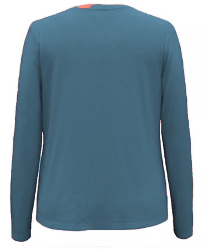 Blusa feminina estilo &amp; co com bainha torcida, azul, tamanho médio