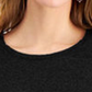 Top feminino com decote torcido na frente, preto, tamanho médio, da Style &amp; Co