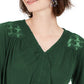 Top de crochê feminino com renda nas costas, verde, tamanho pequeno, estilo &amp; co
