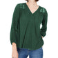 Top de crochê feminino com renda nas costas, verde, tamanho extragrande, da Style &amp; Co.