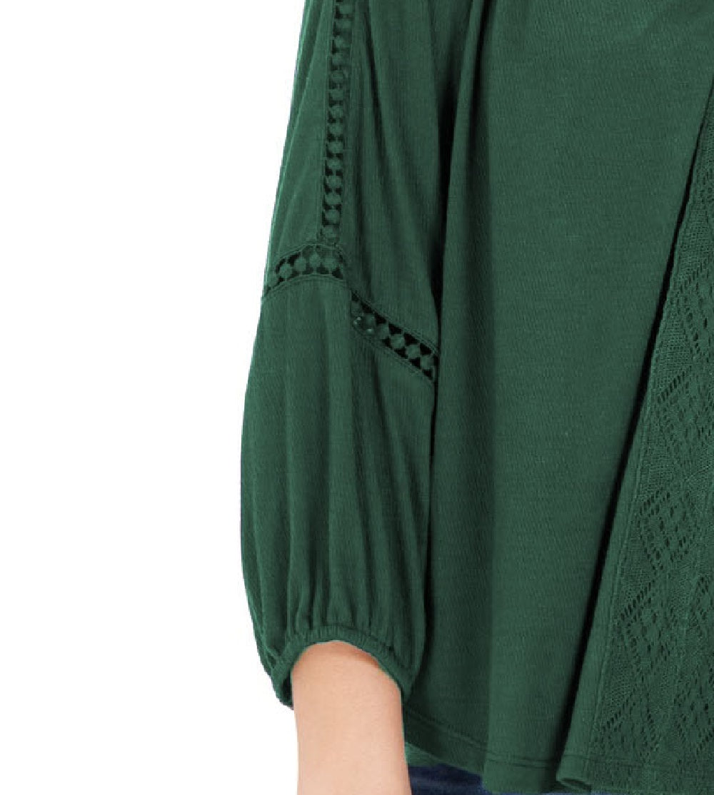 Top de crochê feminino com renda nas costas, verde, tamanho extragrande, da Style &amp; Co.