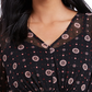 Blusa camponesa feminina com amarração na cintura, preta, tamanho extra grande, estilo &amp; co