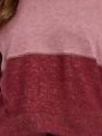 Moletom com capuz feminino estilo colorblock vermelho tamanho grande