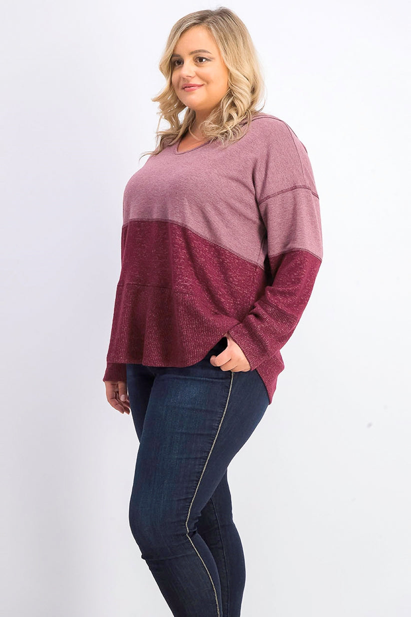 Moletom com capuz feminino estilo colorblock vermelho tamanho extra pequeno