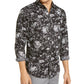 Camisa masculina com estampa de respingos Miguel da INC International Concepts, preta, tamanho 3XB
