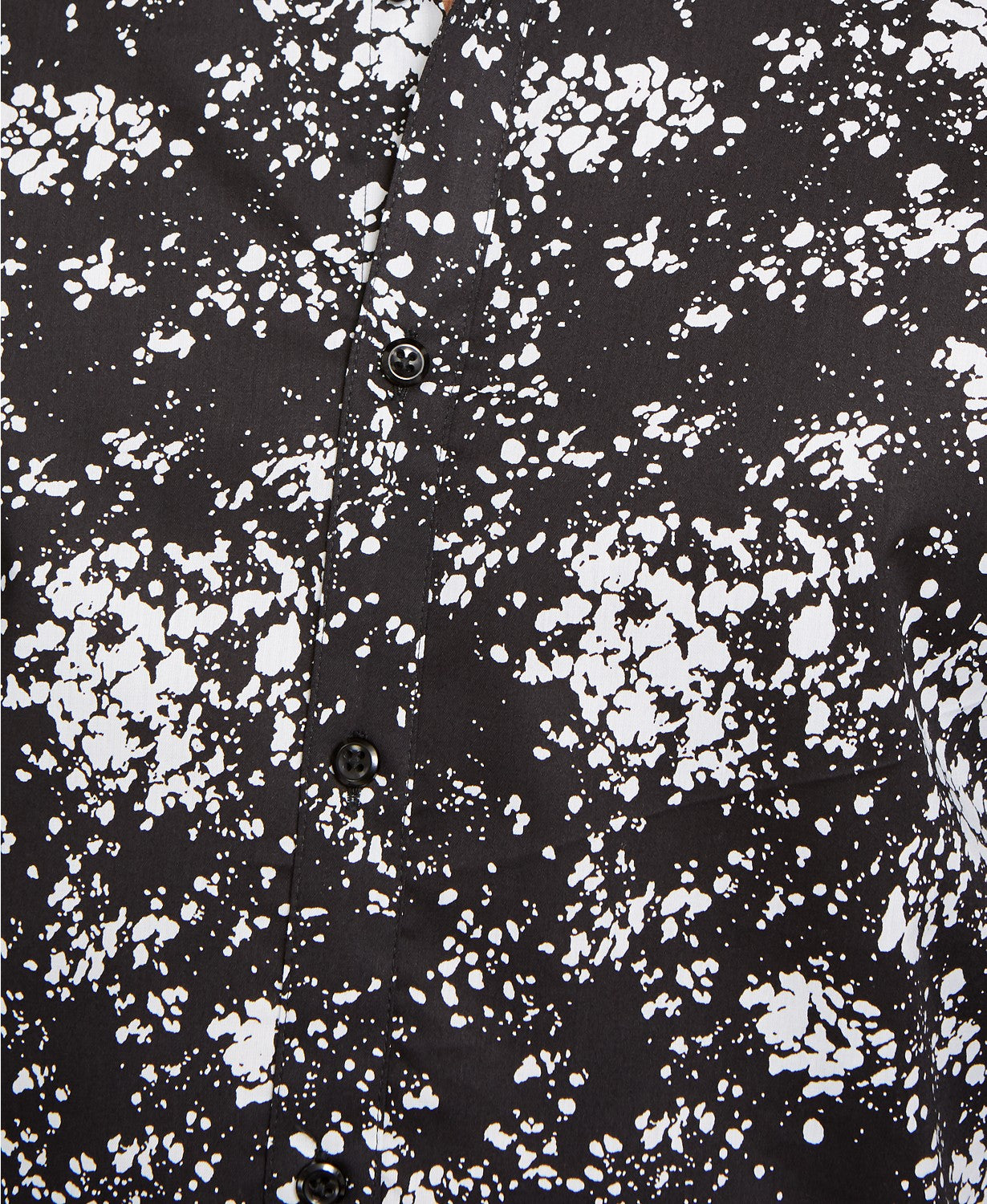Camisa masculina grande e alta com estampa de respingos de tinta da INC International Concepts, preta, tamanho 4, extra grande