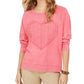 Moletom feminino de algodão com estampa de coração Style &amp; Co, rosa, tamanho extra pequeno