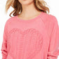 Moletom feminino de algodão com estampa de coração Style &amp; Co, rosa, tamanho extra pequeno