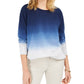 Moletom Feminino de Algodão Ombré Style &amp; Co Azul Tamanho P
