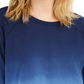 Moletom Feminino de Algodão Ombré Style &amp; Co Azul Tamanho P