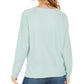 Moletom feminino de algodão bordado Style &amp; Co, verde, tamanho X-Large