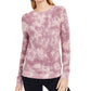 Suéter tingido com nó feminino INC International Concepts, roxo, tamanho grande