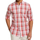 Camisa xadrez masculina Club Room vermelha tamanho grande
