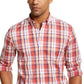 Camisa xadrez masculina Club Room vermelha tamanho médio