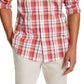 Camisa xadrez masculina Club Room vermelha tamanho médio