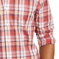 Camisa xadrez elástica Simon Masculina Club Room Vermelha Combinação Tamanho Extra Grande