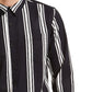 Camisa listrada vertical masculina Sun + Stone preta tamanho grande