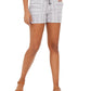 Shorts listrados de linho misto feminino Style &amp; Co, cinza, tamanho médio