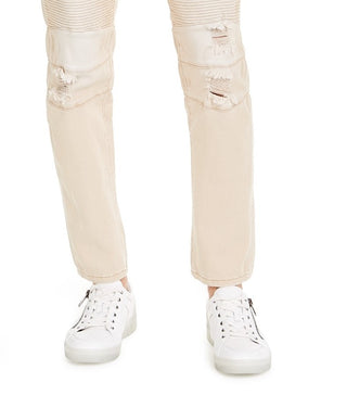 Calça Jeans Skinny Moto rasgada masculina INC International Concepts, marrom, tamanho 29