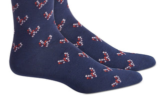 Meias Bar III masculinas em formato de coração, tamanho azul marinho, tamanho regular