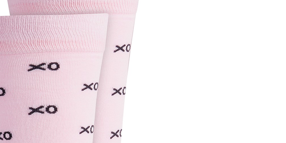 Meias Xo Masculinas Bar III Rosa Médio Tamanho Regular