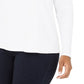 Blusa feminina plus size de malha canelada com manga bufante e tamanho 0X da INC International Concepts