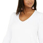 Blusa feminina plus size de malha canelada com manga bufante, tamanho X-G, da INC International Concepts